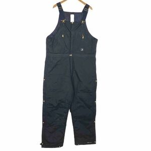 Carhartt R33 Extremes Artict Zip Front Overall Quilt Lined Size 40x34 black